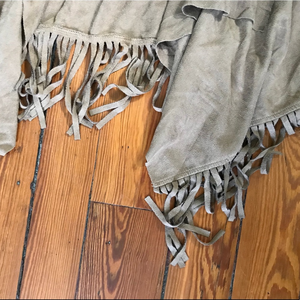Shaggy suede vest